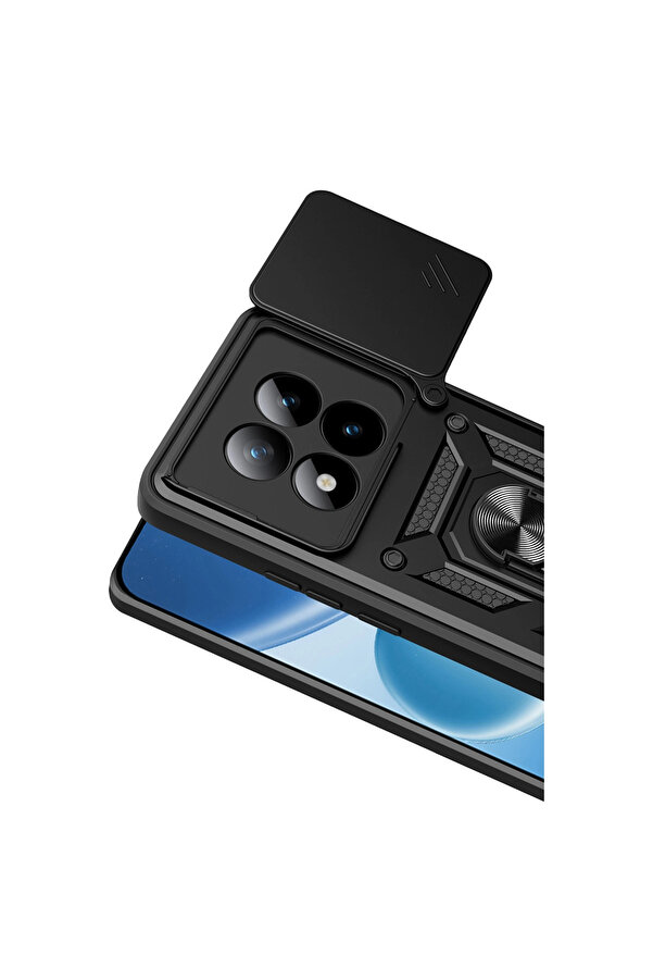 Evi̇mdeyokyok Xi̇aomi̇ Redmi̇ Note 15 Pro 5G Pars Lens Yüzüklü Si̇li̇kon - Si̇yah