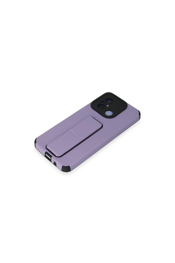 Evimdeyokyok Xiaomi Redmi 12C Kılıf Mega Standlı Silikon - Lila