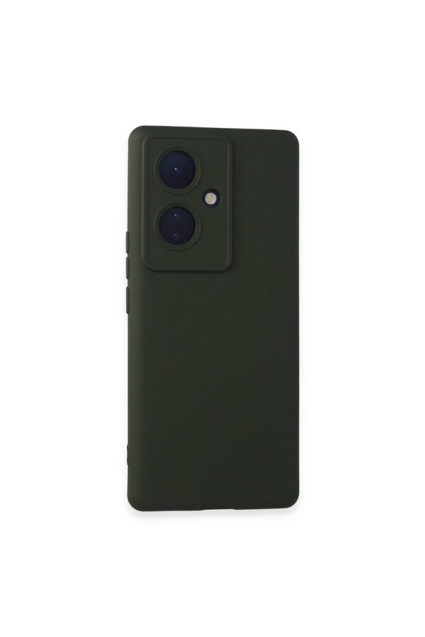 Evimdeyokyok Vivo V29 Lite Kılıf Nano İçi Kadife Silikon - Koyu Yeşil