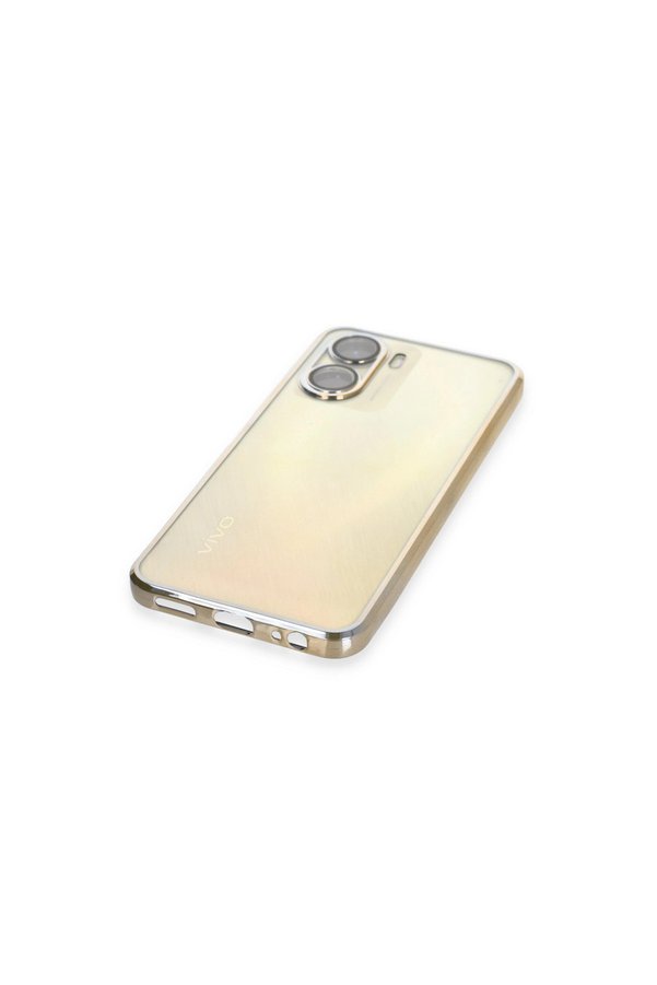 Evimdeyokyok Vivo Y16 Kılıf Razer Lensli Silikon - Gold