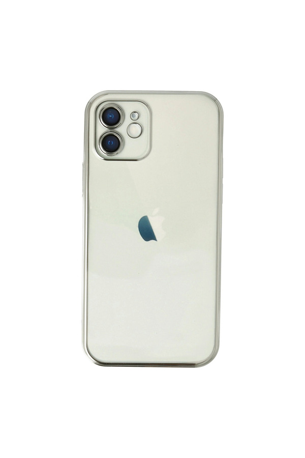 Evi̇mdeyokyok Apple İphone 12 Kılıf Razer Lensli̇ Si̇li̇kon - Gümüş