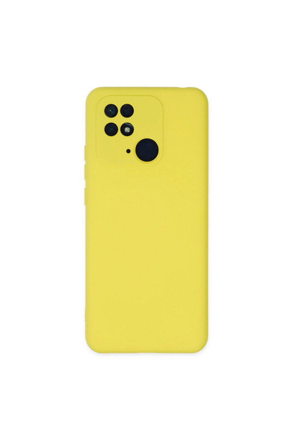 Evimdeyokyok Xiaomi Redmi 10C Kılıf Nano İçi Kadife Silikon - Sarı