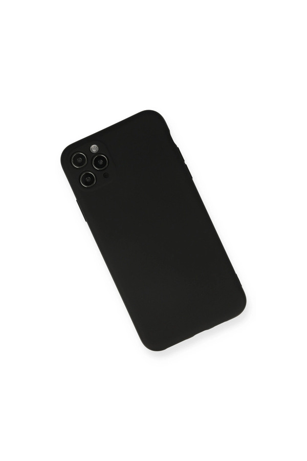 Evimdeyokyok Apple İphone 11 Pro Max Kılıf Nano İçi Kadife Silikon - Siyah