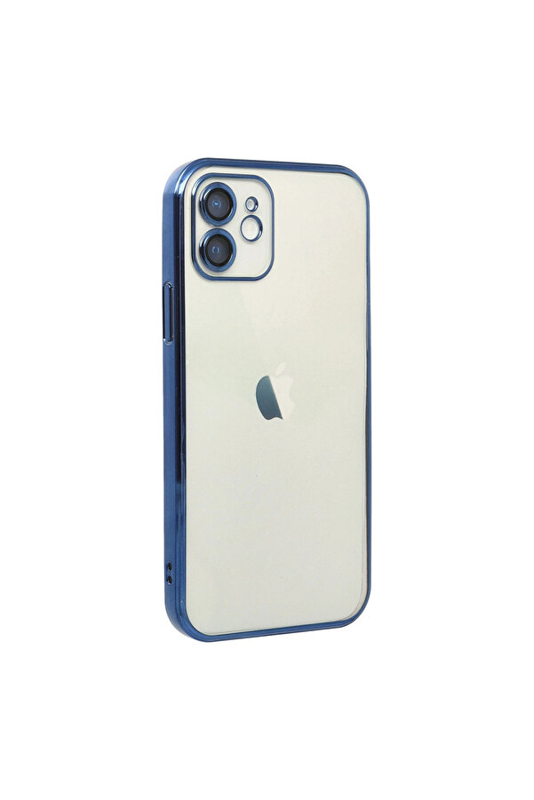 Evi̇mdeyokyok Apple İphone 12 Kılıf Razer Lensli̇ Si̇li̇kon - Laci̇vert