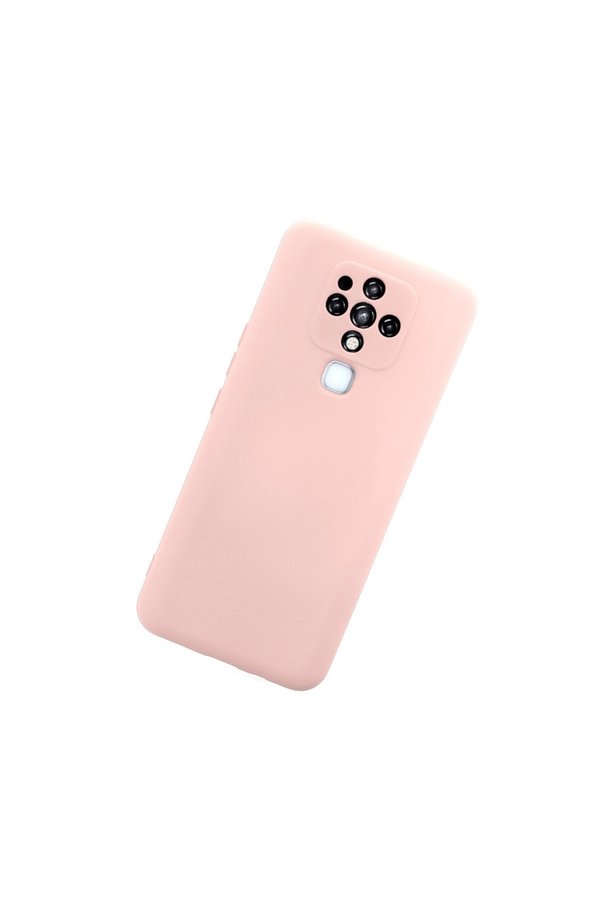 Evi̇mdeyokyok Tecno Camon 16 Kılıf Nano İçi̇ Kadi̇fe Si̇li̇kon - Pudra