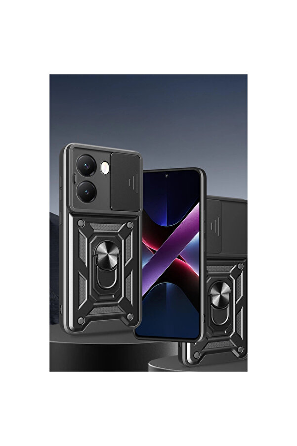Evi̇mdeyokyok Xi̇aomi̇ Poco X7 Pro Kılıf Pars Lens Yüzüklü Si̇li̇kon - Laci̇vert