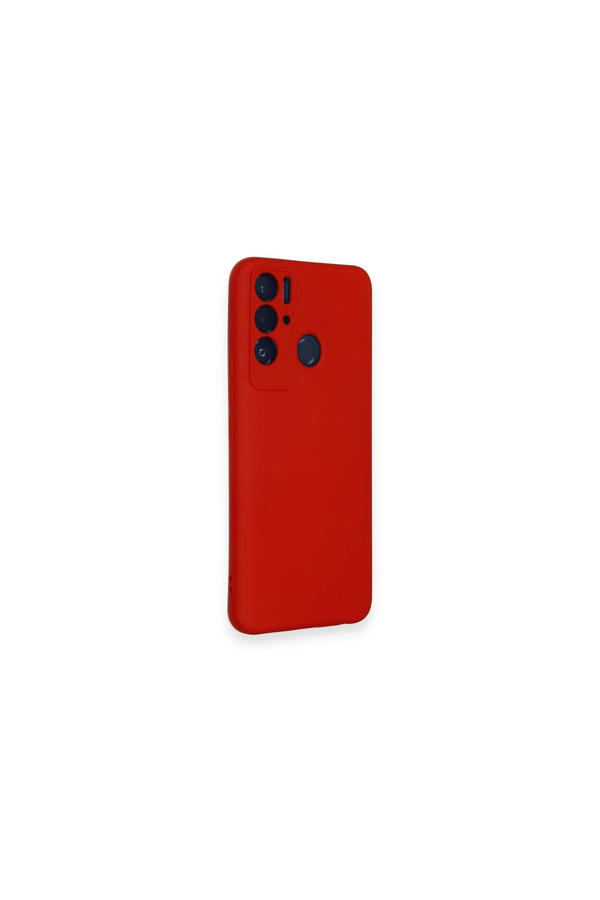 Evi̇mdeyokyok Tecno Pova Neo Kılıf Nano İçi̇ Kadi̇fe Si̇li̇kon - Kırmızı