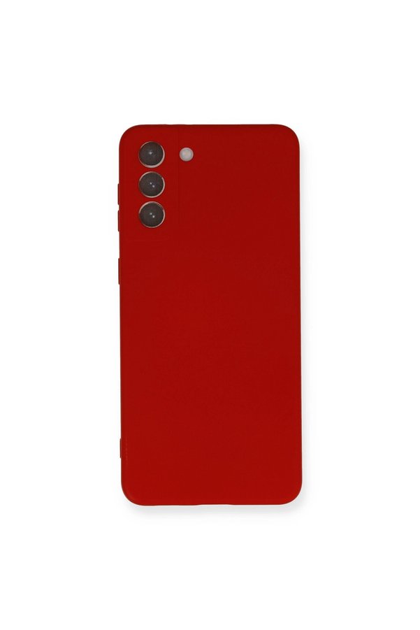 Evimdeyokyok Samsung Galaxy S21 Plus Kılıf Nano İçi Kadife Silikon - Kırmızı