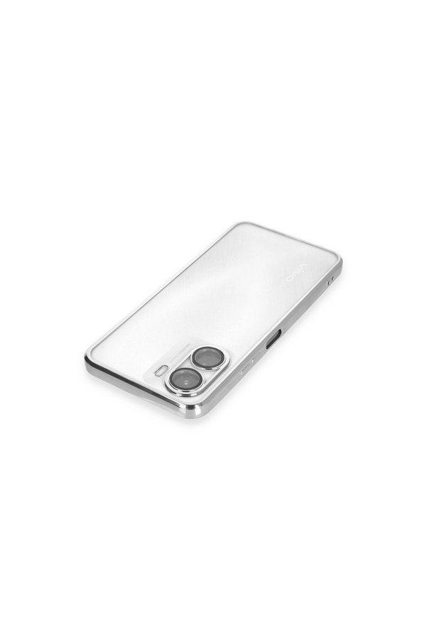 Evimdeyokyok Vivo Y16 Kılıf Razer Lensli Silikon - Gümüş