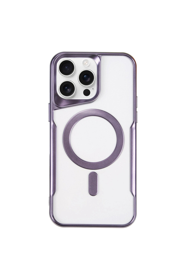 Evimdeyokyok Apple İphone 16 Pro Max Kılıf Boyi Magsafe Silikon Kapak - Derin Mor