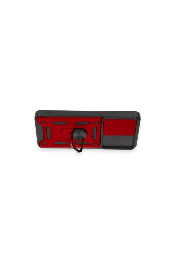 Evi̇mdeyokyok Xi̇aomi̇ Mi̇ 12T Pro Kılıf Pars Lens Yüzüklü Si̇li̇kon - Kırmızı