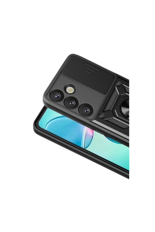 Evi̇mdeyokyok Samsung Galaxy S26 Plus Pars Lens Yüzüklü Si̇li̇kon - Si̇yah