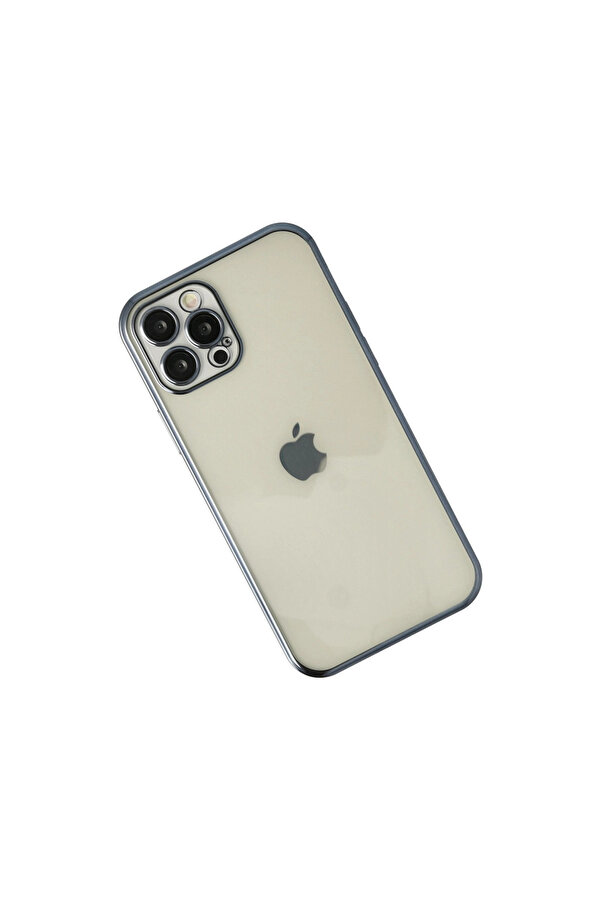 Evi̇mdeyokyok Apple İphone 12 Pro Kılıf Razer Lensli̇ Si̇li̇kon - Laci̇vert