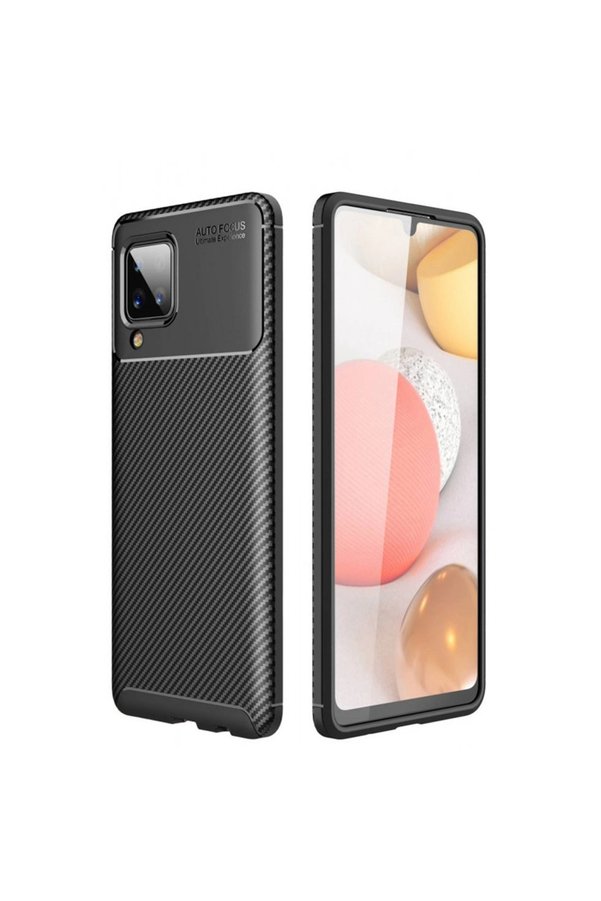 Evimdeyokyok Samsung Galaxy M33 Kılıf Auto Focus Karbon Kapak - Siyah
