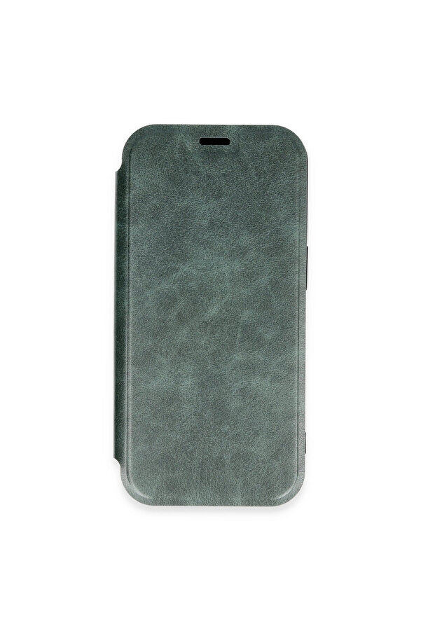 Evi̇mdeyokyok Apple İphone 16 Pro Max Kılıf Fli̇p Cover - Koyu Yeşi̇l