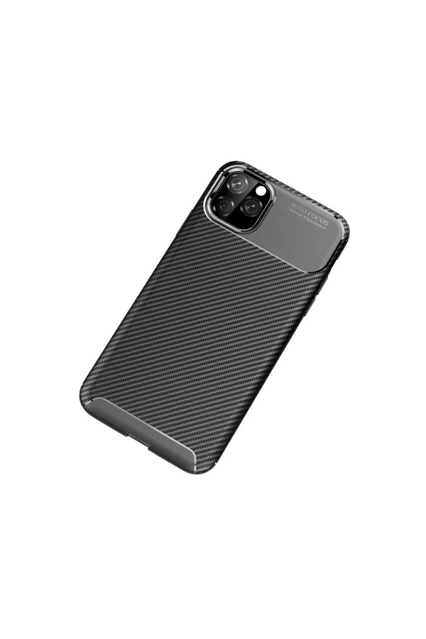 Evi̇mdeyokyok Apple İphone 11 Pro Max Kılıf Auto Focus Karbon Kapak - Si̇yah