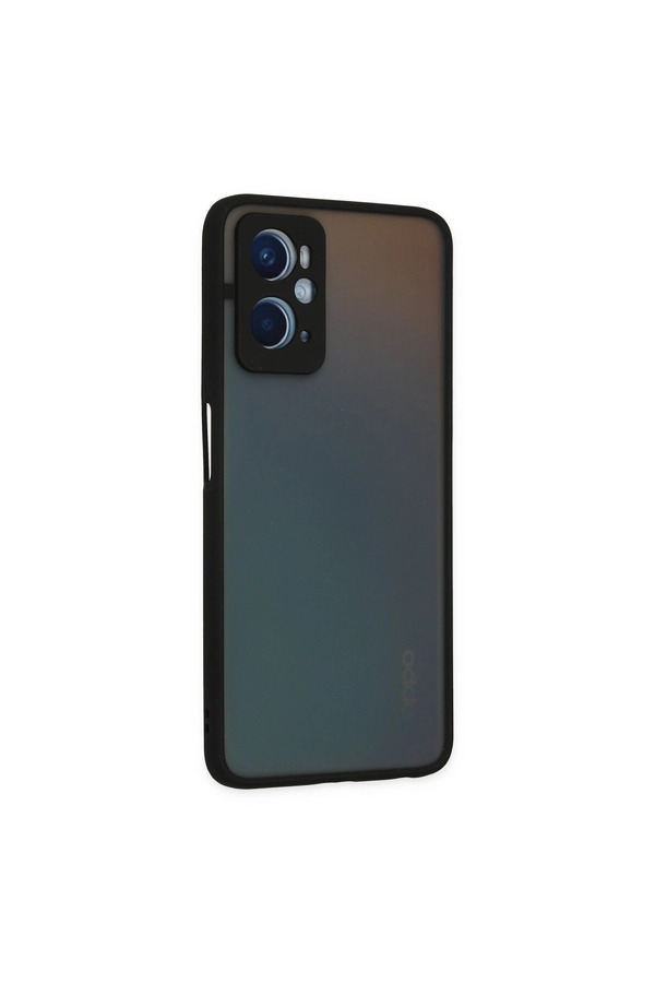 Evimdeyokyok Oppo A96 Kılıf Montreal Silikon Kapak - Siyah