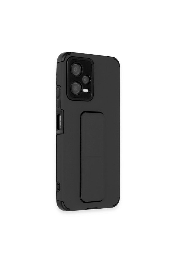 Evimdeyokyok Xiaomi Poco X5 5G Kılıf Mega Standlı Silikon - Siyah