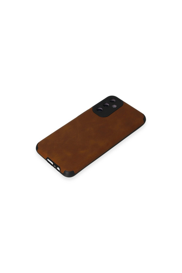 Evi̇mdeyokyok Samsung Galaxy M14 5G Kılıf Loop Deri̇ Si̇li̇kon - Kahverengi̇
