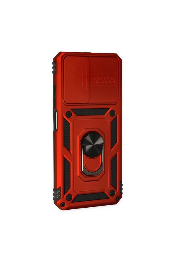 Evimdeyokyok Xiaomi Redmi Note 11 Kılıf Pars Lens Yüzüklü Silikon - Kırmızı