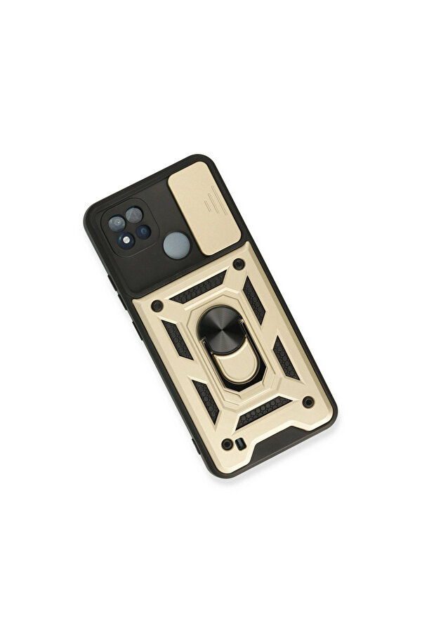 Evi̇mdeyokyok Realme C11 2021 Kılıf Pars Lens Yüzüklü Si̇li̇kon - Gold