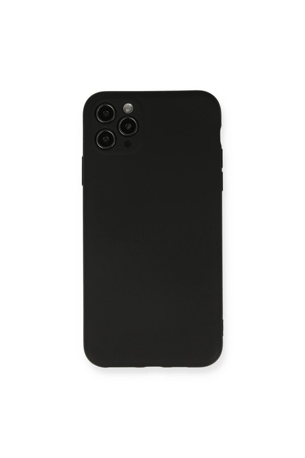 Evimdeyokyok Apple İphone 11 Pro Max Kılıf Nano İçi Kadife Silikon - Siyah