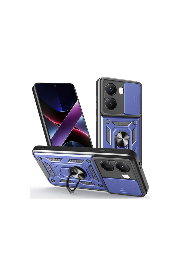 Evi̇mdeyokyok Xi̇aomi̇ Poco X7 Pro Kılıf Pars Lens Yüzüklü Si̇li̇kon - Laci̇vert