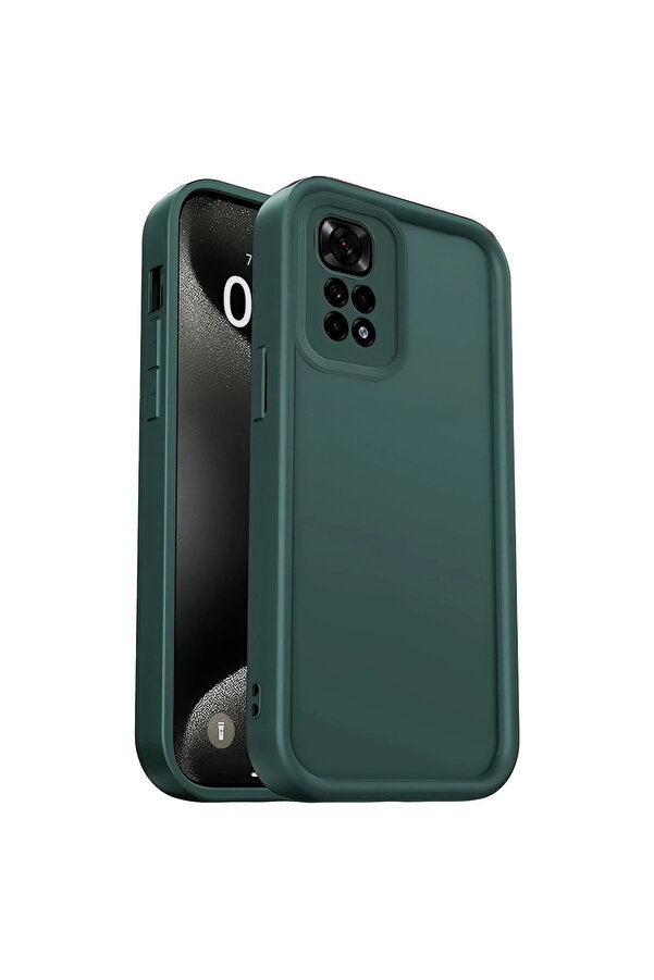 Evi̇mdeyokyok Xi̇aomi̇ Redmi̇ 10 2022 Kılıf Vi̇era Si̇li̇kon - Koyu Yeşi̇l