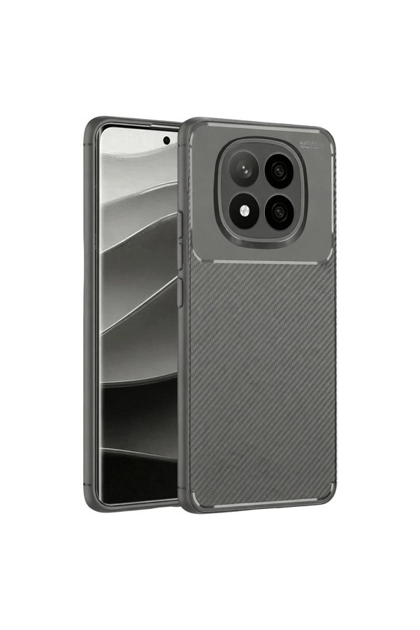 Evimdeyokyok Xiaomi Redmi Note 14 Pro Plus Kılıf Auto Focus Karbon Kapak - Gri