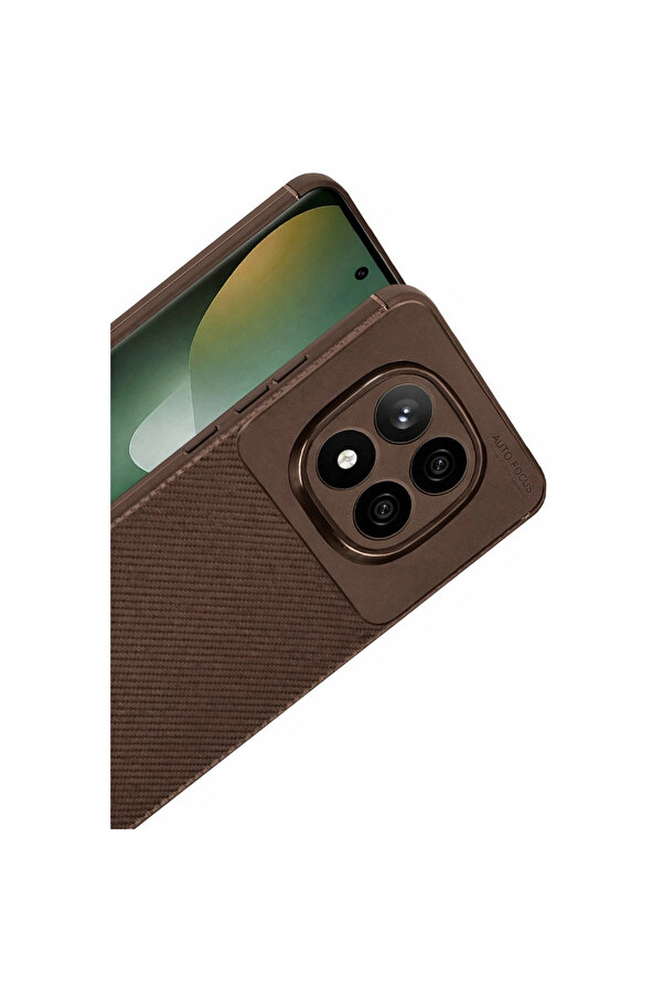 Evi̇mdeyokyok Xi̇aomi̇ Redmi̇ Note 15 Pro 5G Auto Focus Karbon Kapak - Kahverengi̇