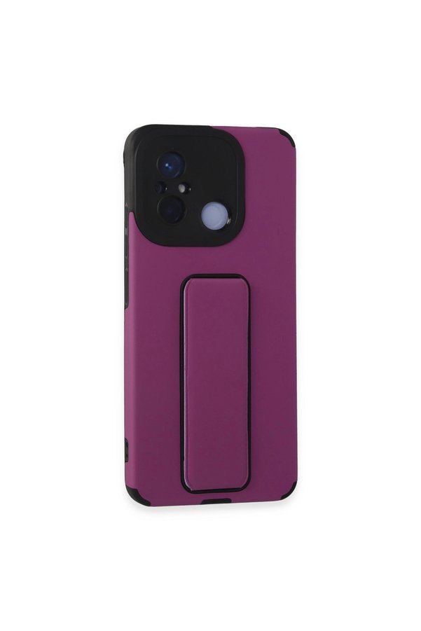 Evimdeyokyok Xiaomi Redmi 12C Kılıf Mega Standlı Silikon - Mor