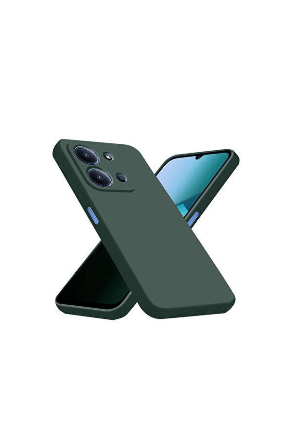 Evi̇mdeyokyok Xi̇aomi̇ Redmi̇ 15C 4G Nano İçi̇ Kadi̇fe Si̇li̇kon - Koyu Yeşi̇l