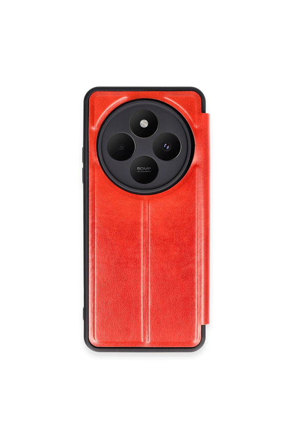 Evimdeyokyok Xiaomi Redmi 14C Kılıf Flip Cover - Kırmızı