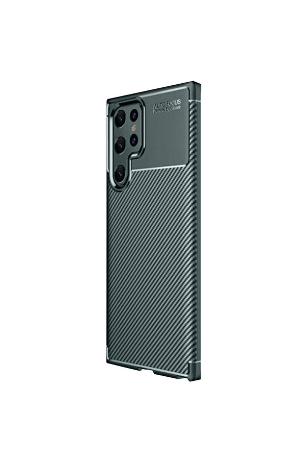 Evi̇mdeyokyok Samsung Galaxy S25 Ultra Kılıf Auto Focus Karbon Kapak - Koyu Yeşi̇l