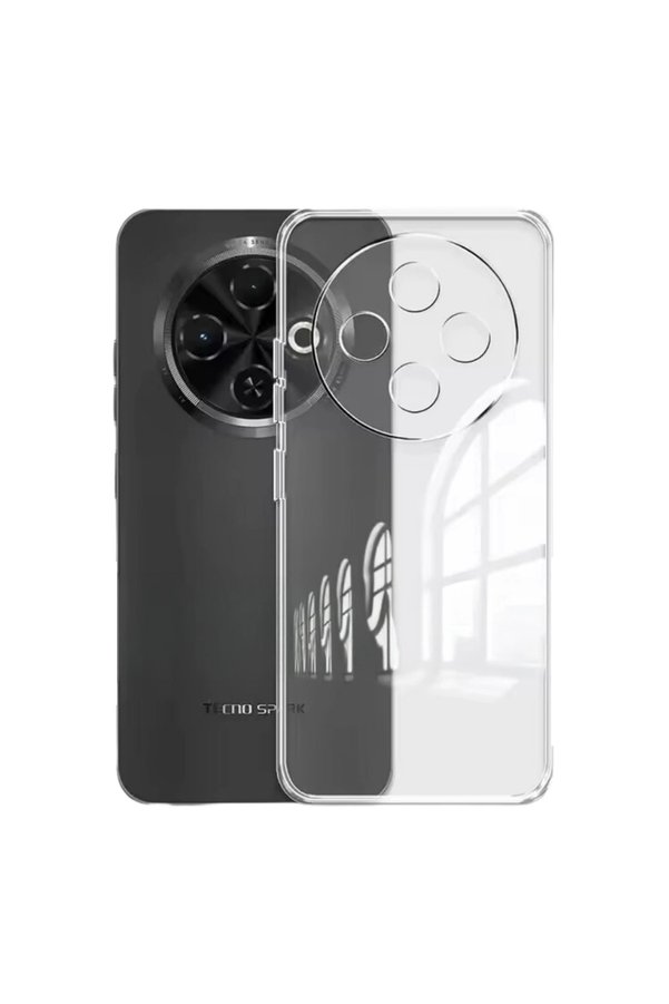 Evimdeyokyok Tecno Spark 30C Kılıf Lüx Şeffaf Silikon