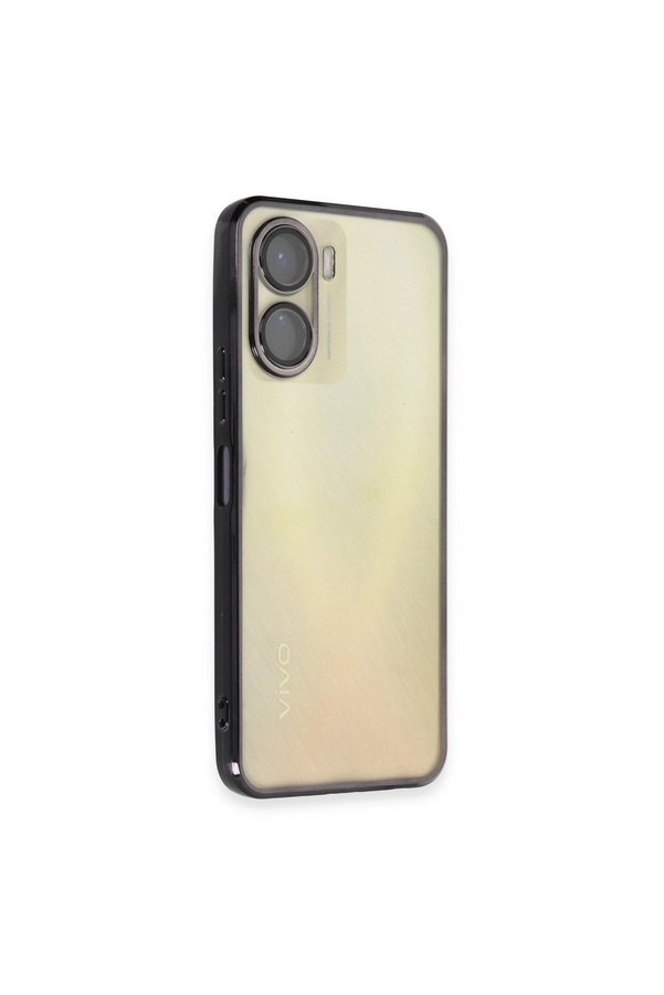 Evimdeyokyok Vivo Y16 Kılıf Razer Lensli Silikon - Siyah