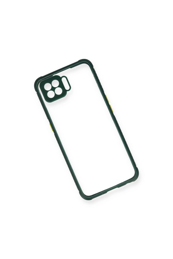 Evimdeyokyok Oppo A73 Kılıf Miami Şeffaf Silikon - Koyu Yeşil