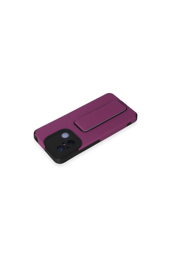 Evimdeyokyok Xiaomi Redmi 12C Kılıf Mega Standlı Silikon - Mor
