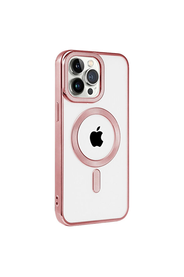 Evi̇mdeyokyok Apple İphone 14 Pro Max Kılıf Kronos Magsafe Kapak - Rose Gold