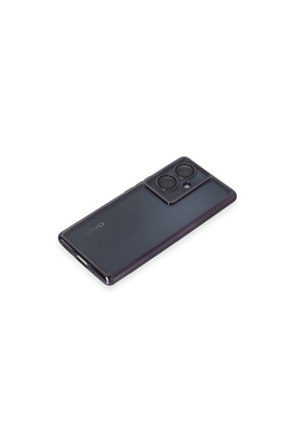 Evimdeyokyok Vivo V29 Lite Kılıf Razer Lensli Silikon - Mor