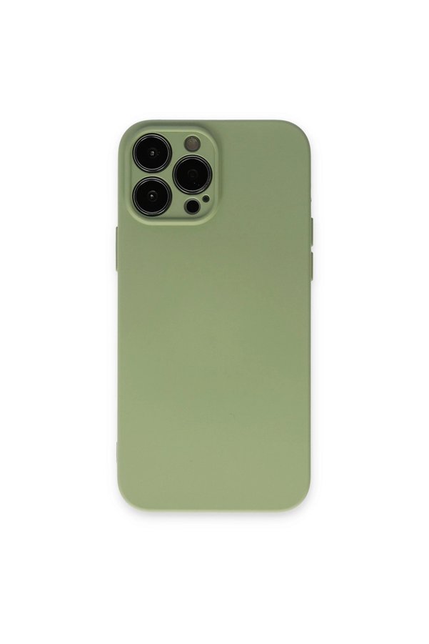 Evimdeyokyok Apple İphone 13 Pro Kılıf Nano İçi Kadife Silikon - Yeşil