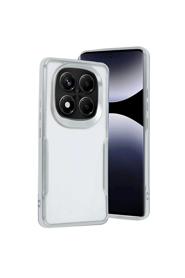 Evi̇mdeyokyok Xi̇aomi̇ Redmi̇ Note 14 Pro Plus Kılıf Boyi̇ Si̇li̇kon Kapak - Gümüş