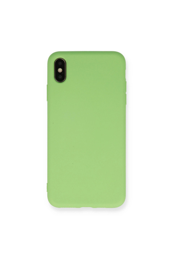 Evimdeyokyok Apple İphone Xs Max Kılıf Nano İçi Kadife Silikon - Açık Yeşil