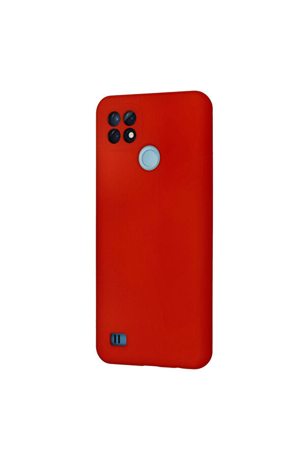 Evi̇mdeyokyok Realme C21 Kılıf Nano İçi̇ Kadi̇fe Si̇li̇kon - Kırmızı