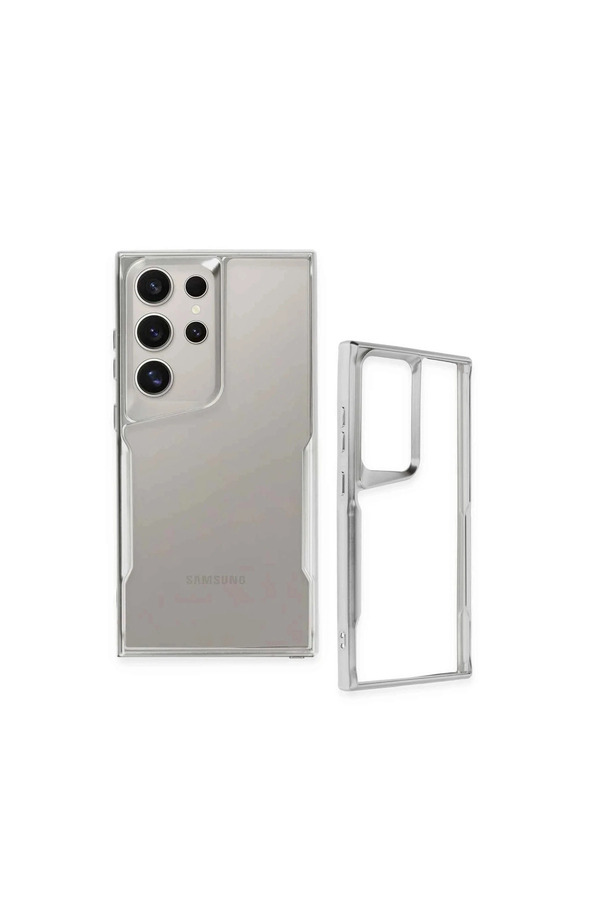 Evi̇mdeyokyok Samsung Galaxy S25 Ultra Kılıf Boyi̇ Si̇li̇kon Kapak - Ti̇tan Gri̇