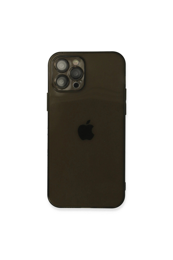 Evi̇mdeyokyok Apple İphone 12 Pro Kılıf Fly Lens Si̇li̇kon - Si̇yah