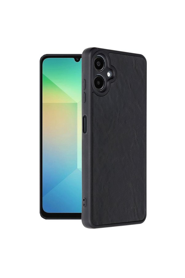 Evimdeyokyok Samsung Galaxy A06 Kılıf Aras Deri Kapak - Siyah