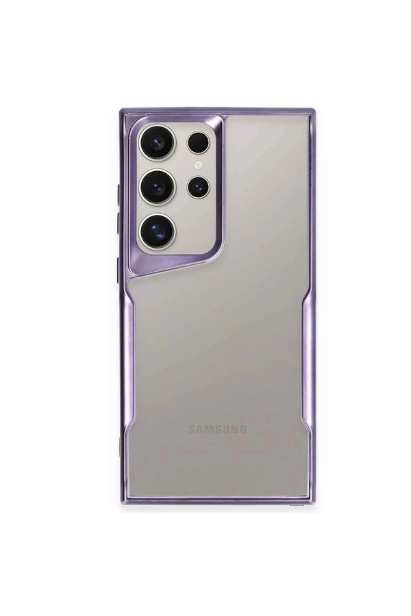 Evi̇mdeyokyok Samsung Galaxy S25 Ultra Kılıf Boyi̇ Si̇li̇kon Kapak - Deri̇n Mor