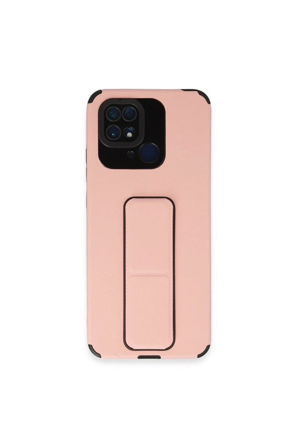 Evi̇mdeyokyok Xi̇aomi̇ Redmi̇ 10C Kılıf Mega Standlı Si̇li̇kon - Pudra