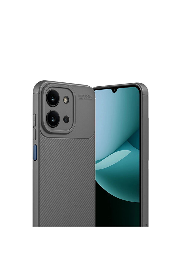 Evi̇mdeyokyok Xi̇aomi̇ Redmi̇ 15C 4G Auto Focus Karbon Kapak - Gri̇